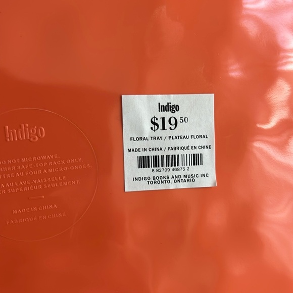 Indigo Unbreakable 14” Large Floral Plates/Tray Set of 4 - Picture 10 of 10